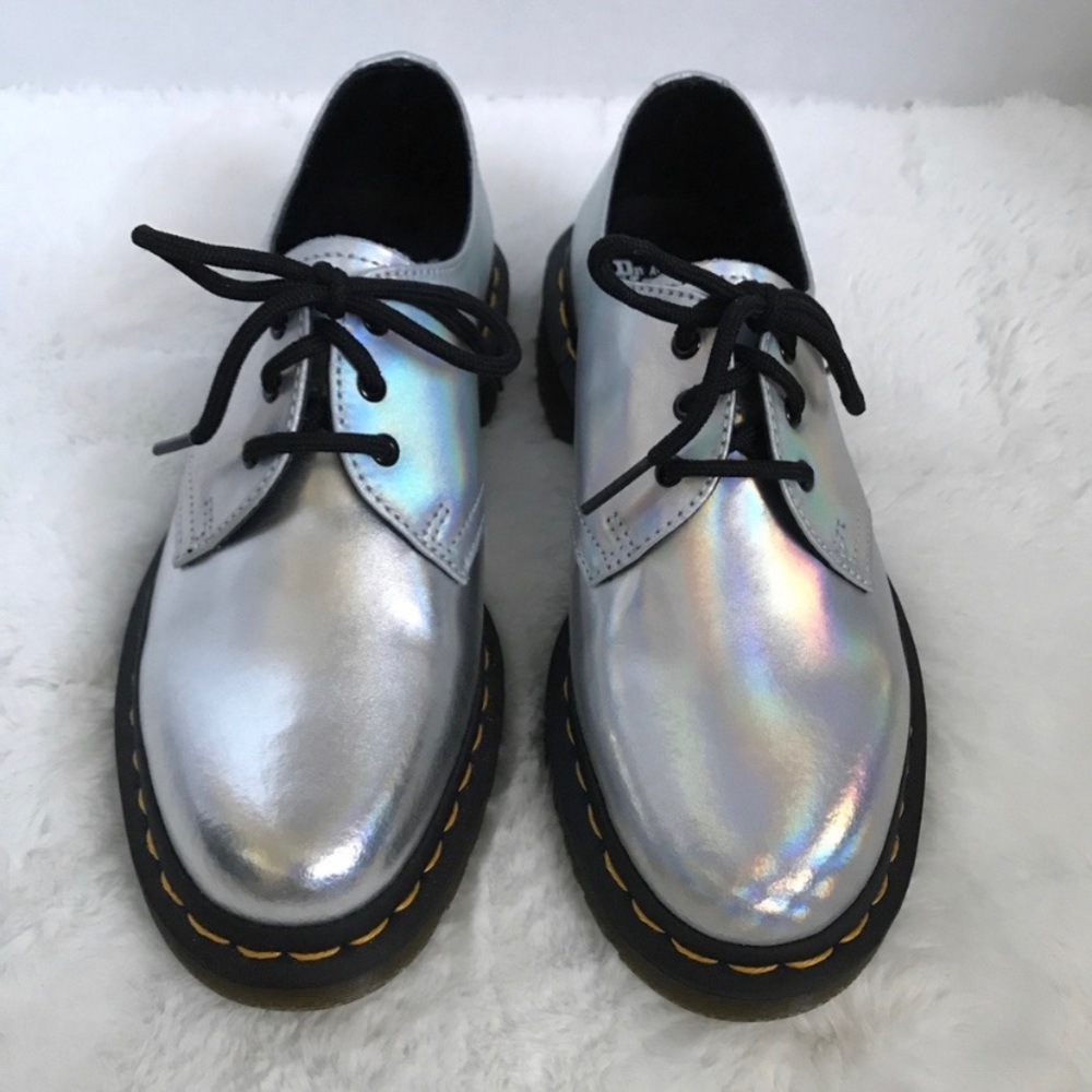Dr Martens Silver Holographic